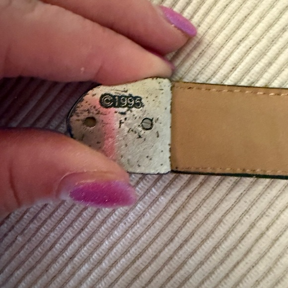 Vintage Brighton Noah’s Ark Brown Silver Belt with Ornate Buckle